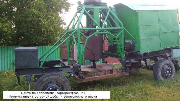 Роторная миниустановка апробирования и добычи полезных ископаемых